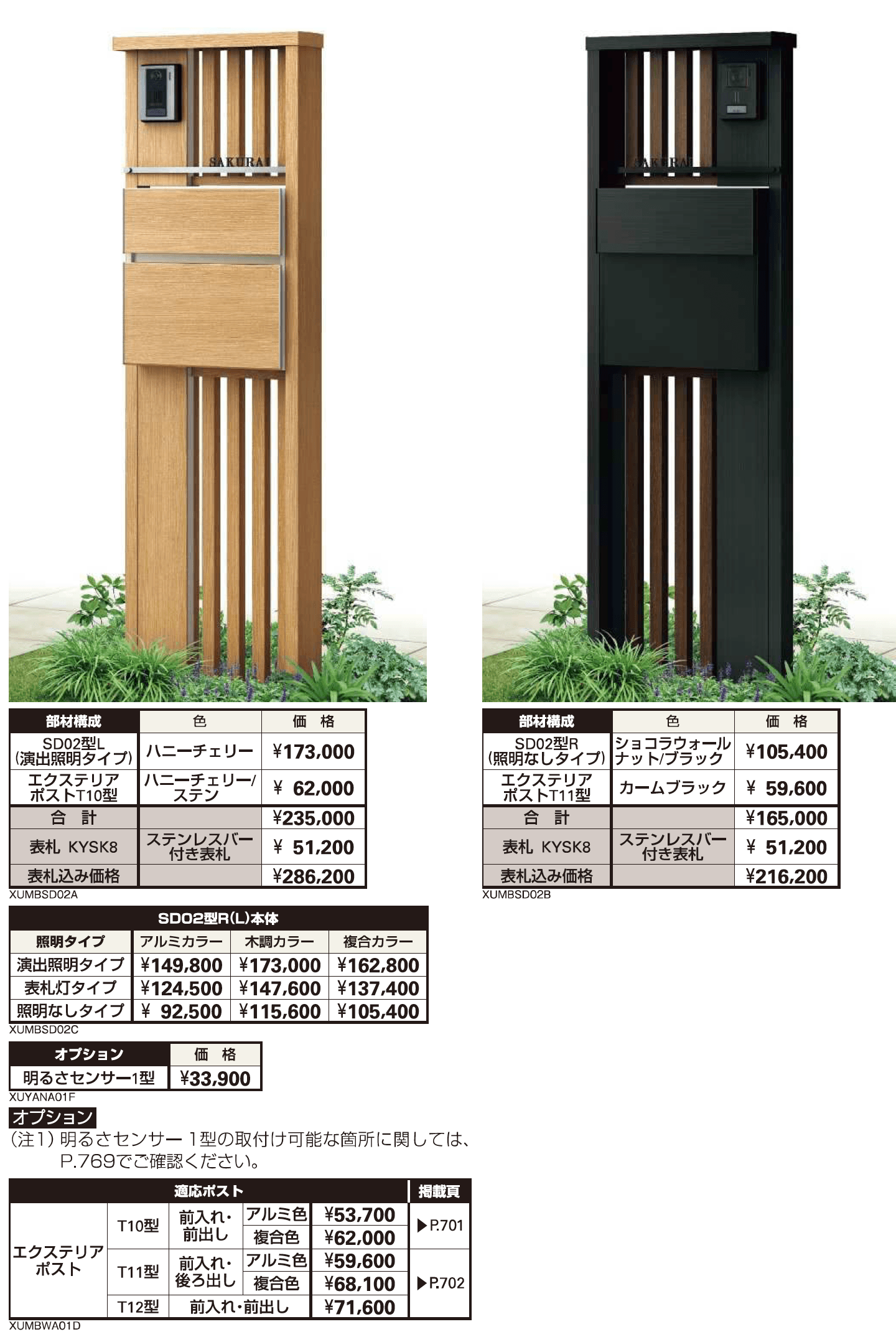 YKK AP | エクステリアポストT10型、T11型、T12型取付用ルシアス