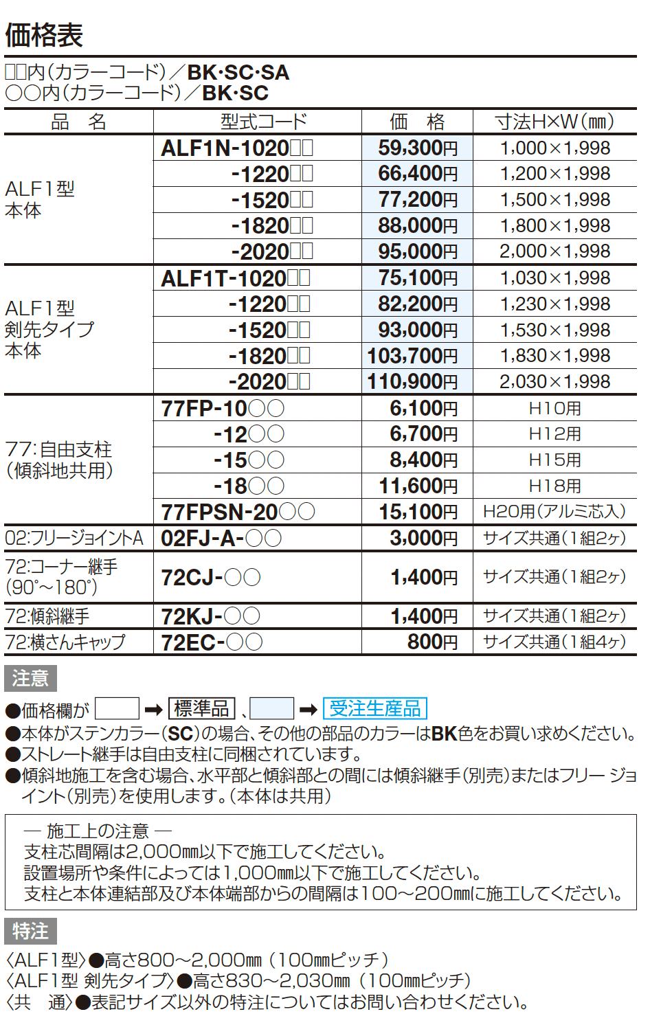 ALF1型(剣先タイプ)【2023年版】_価格_3