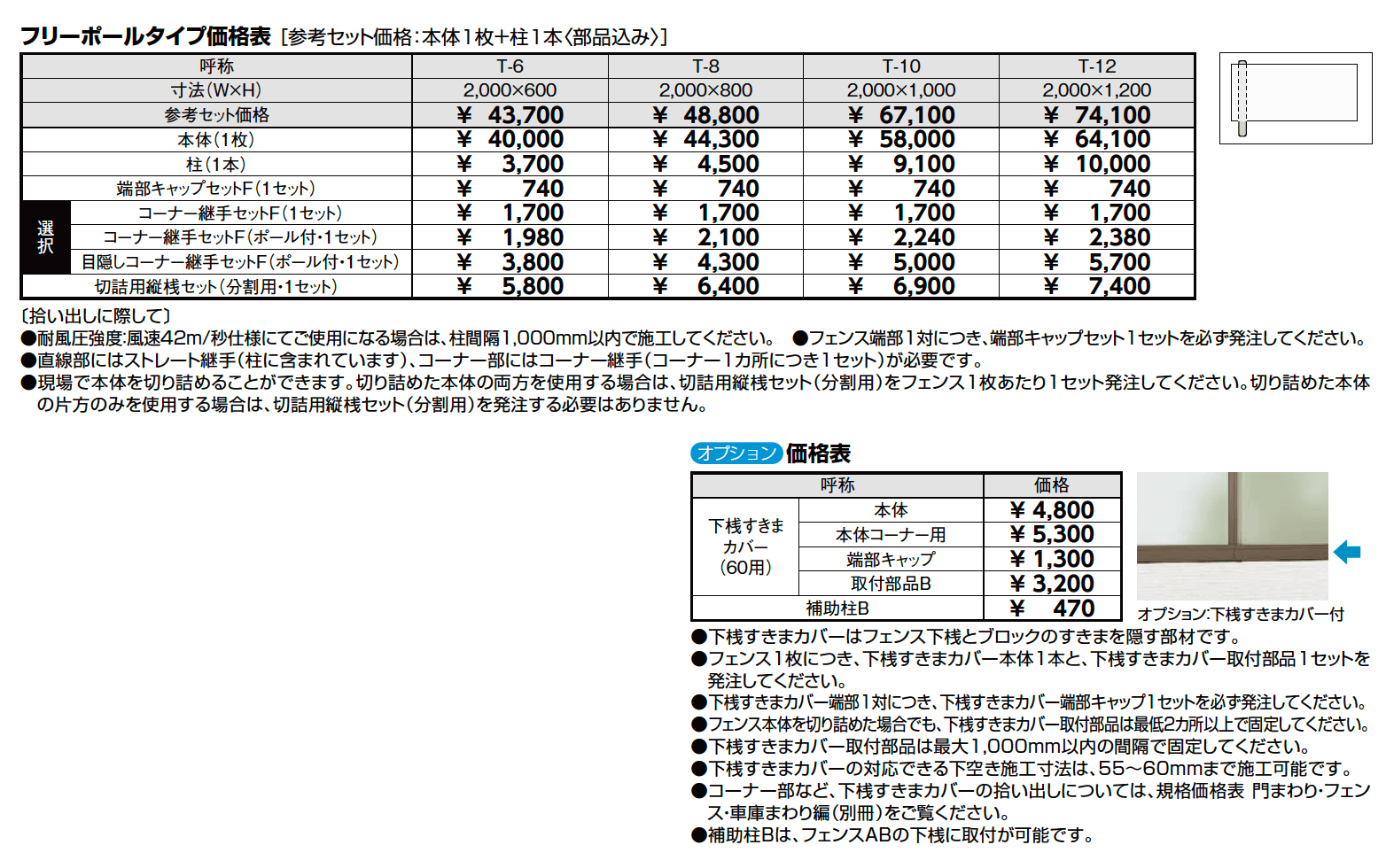 フェンスAB YT1型(採光パネル)【2023年版】_価格_1