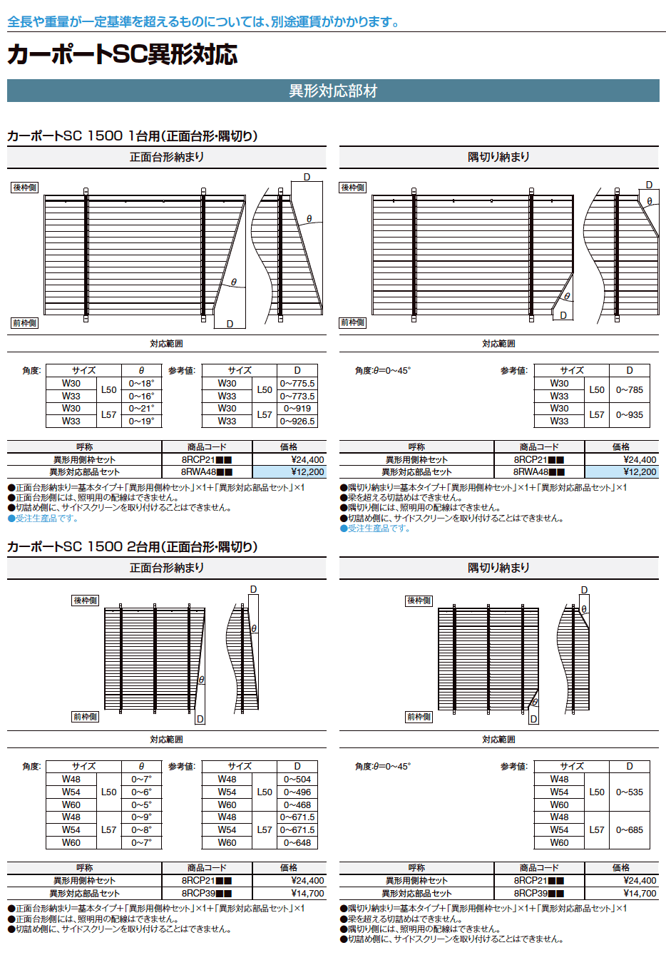 LIXIL カーポートSC 異形対応(2023年版)3