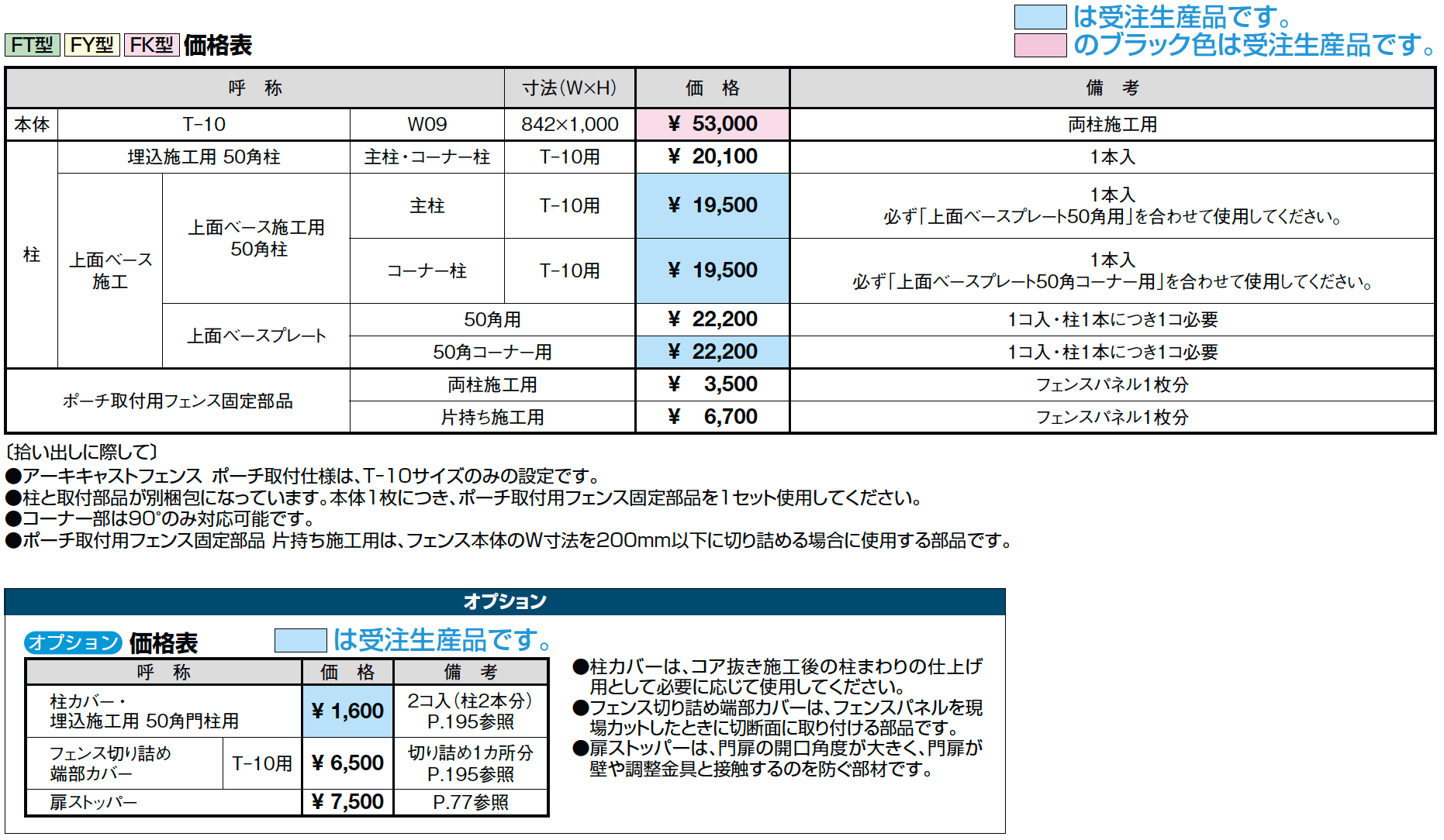 アーキキャストフェンス FK型_ポーチ取付仕様【2023年版】_価格_1