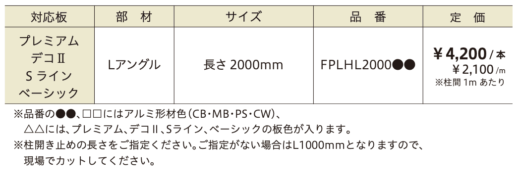 Lアングル（アルミ形材）（取付ネジ付）【2023年版】_価格_1