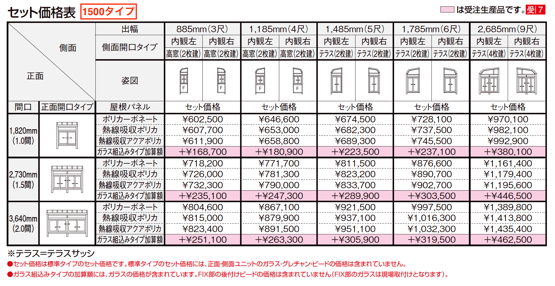 サニージュ R型 床納まり（ランマ付き）関東間【2023年版】_価格_3