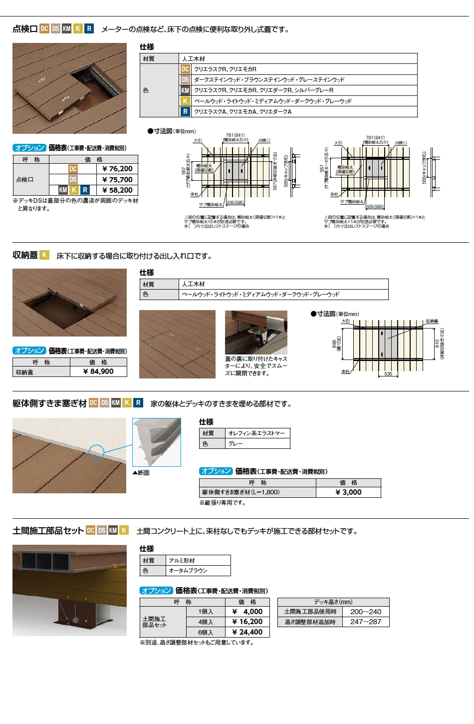 LIXIL 人工デッキオプション(2023年版)4