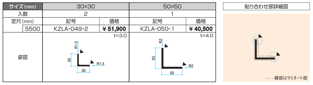 アングル（木調色）【α-Pro アルファプロ】【2023年版】_価格_1