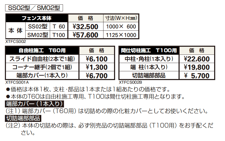 シャローネ フェンスSS02型【2023年版】_価格_1