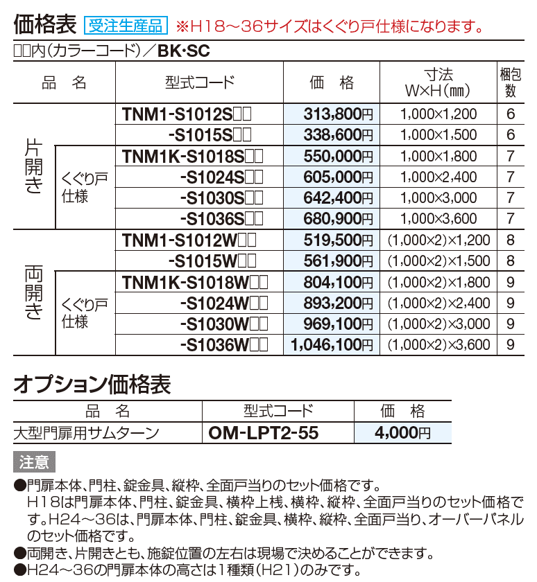 防音門扉 TNM1型【2023年版】_価格_1