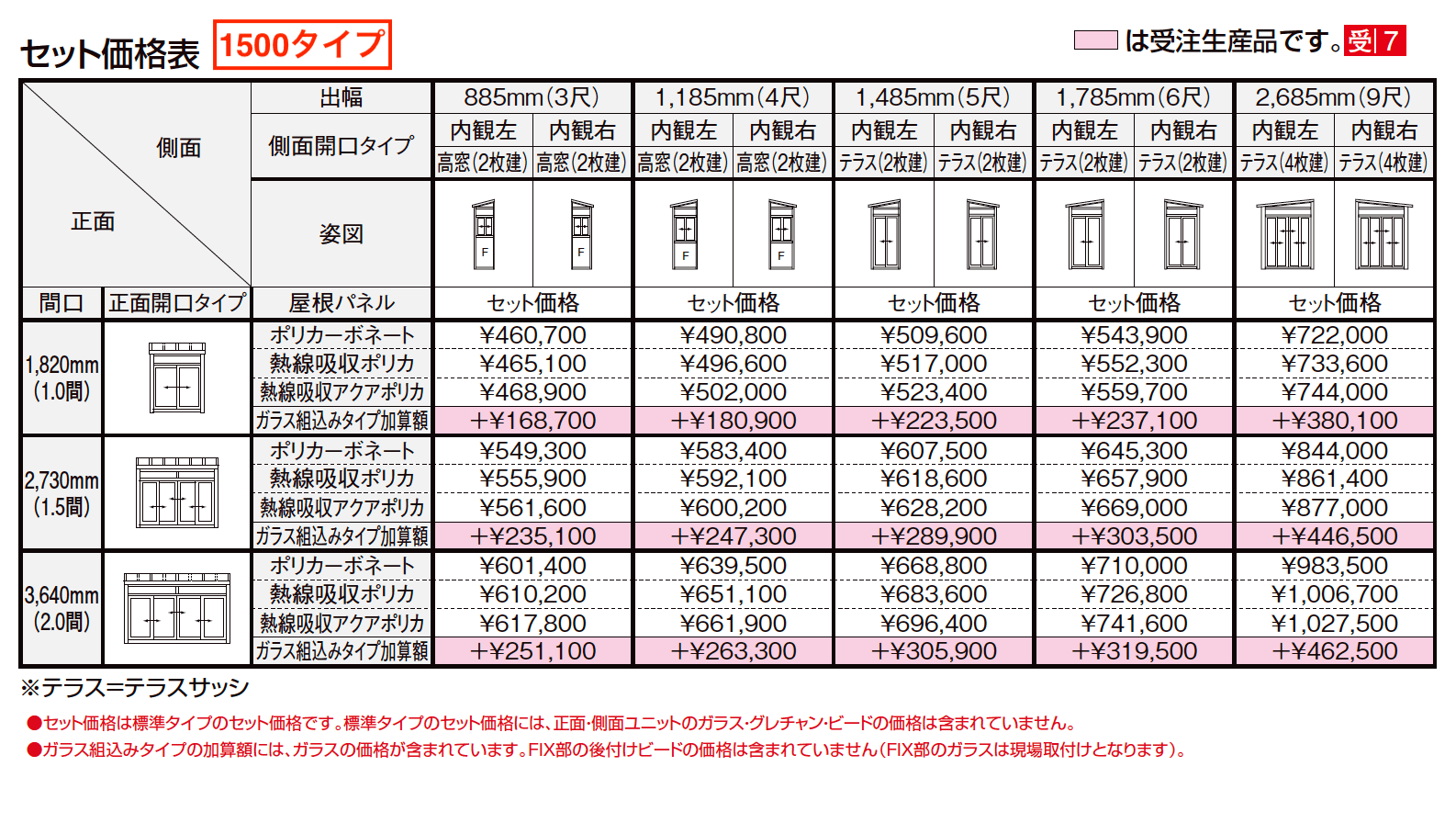 サニージュ F型 土間納まり 関東間【2023年版】_価格_3
