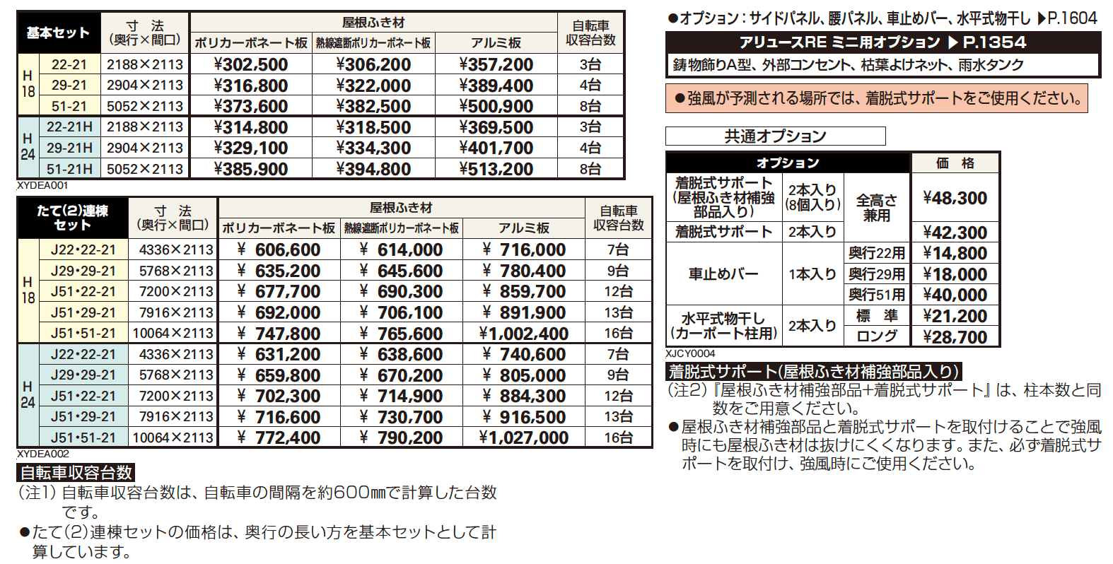 アリュースRE ミニ 600タイプ 基本セット／たて(2)連棟セット【2023年版】_価格_1