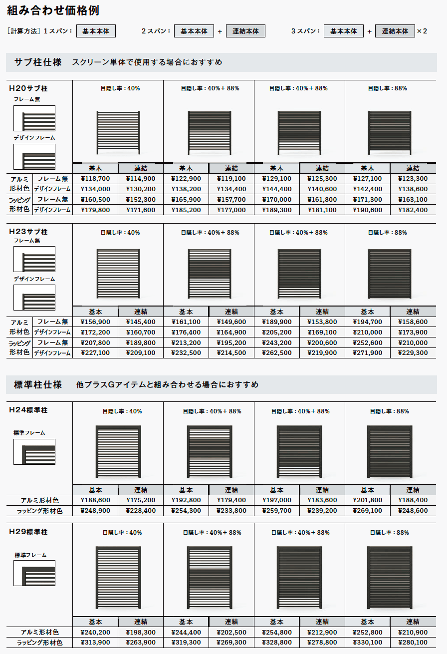 Gスクリーン 目隠しフェンスタイプ【2023年版】_価格_1