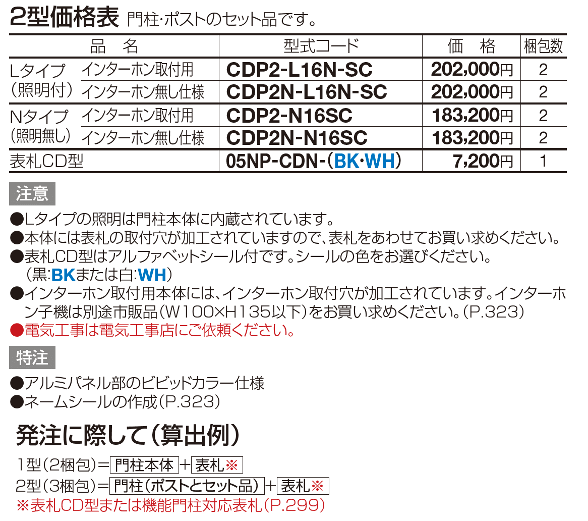 クレディ門柱 2型【2023年版】_価格_1