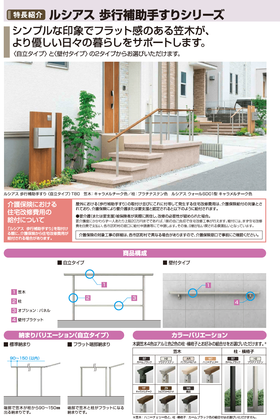 YKK APの「ルシアス 歩行補助手すり〈自立タイプ〉 【2022年版】」のサブ画像1