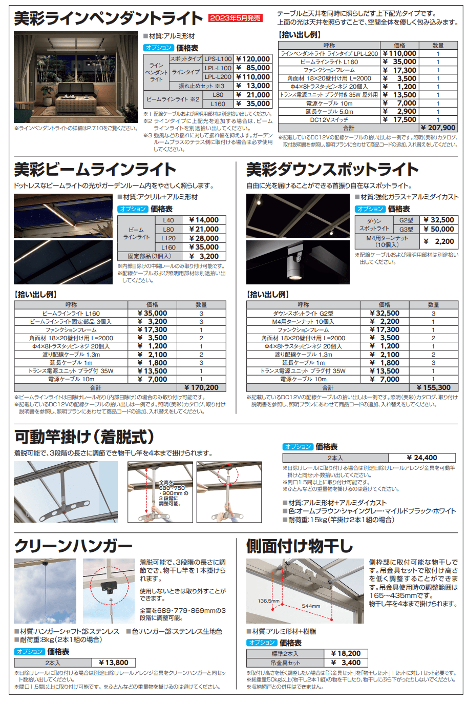 LIXIL ガーデンルームGF オプション（2023年版）2