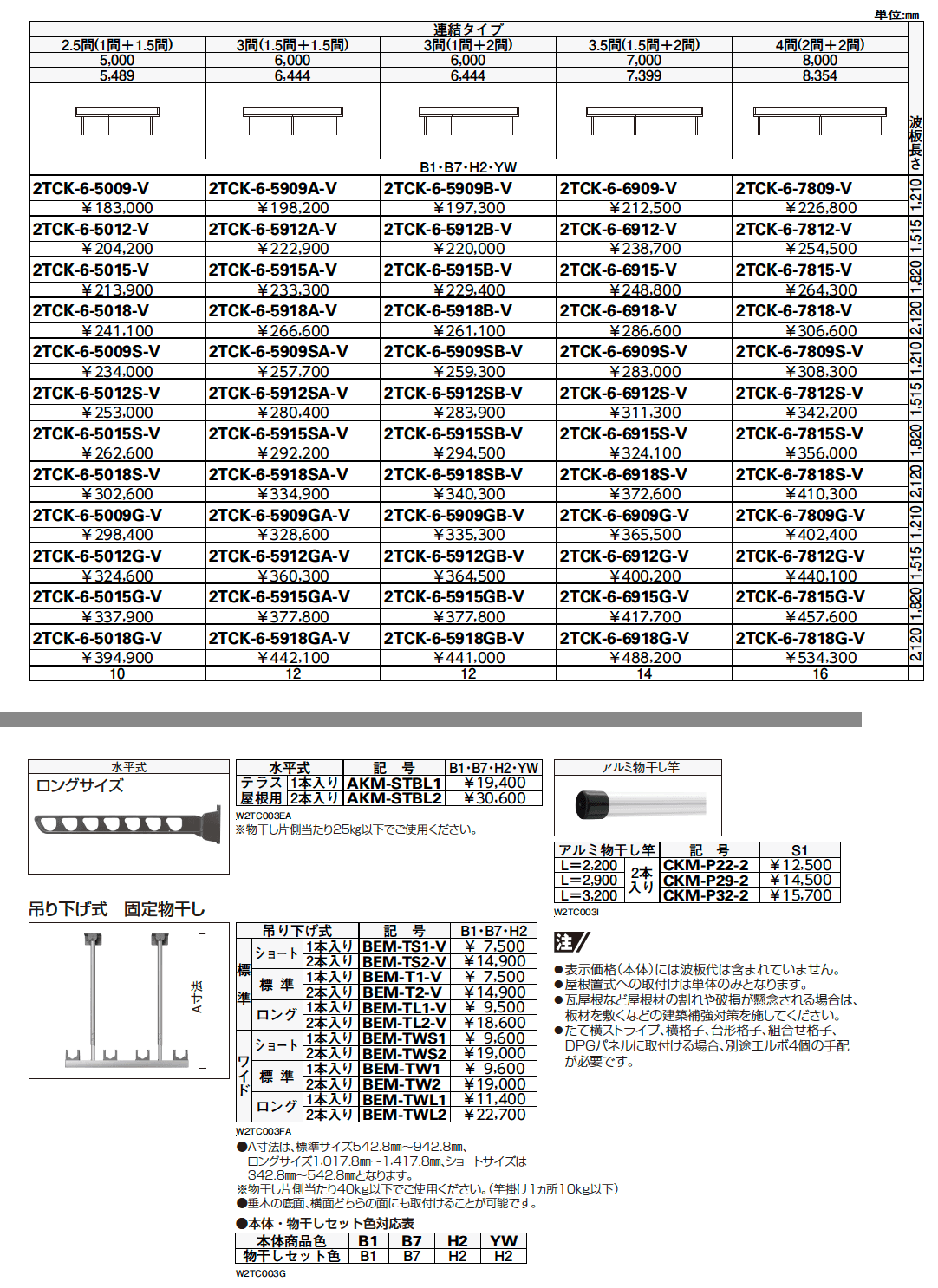 ルシアス　バルコニー対応波板屋根　2TC-6型【2023年版】_価格_4