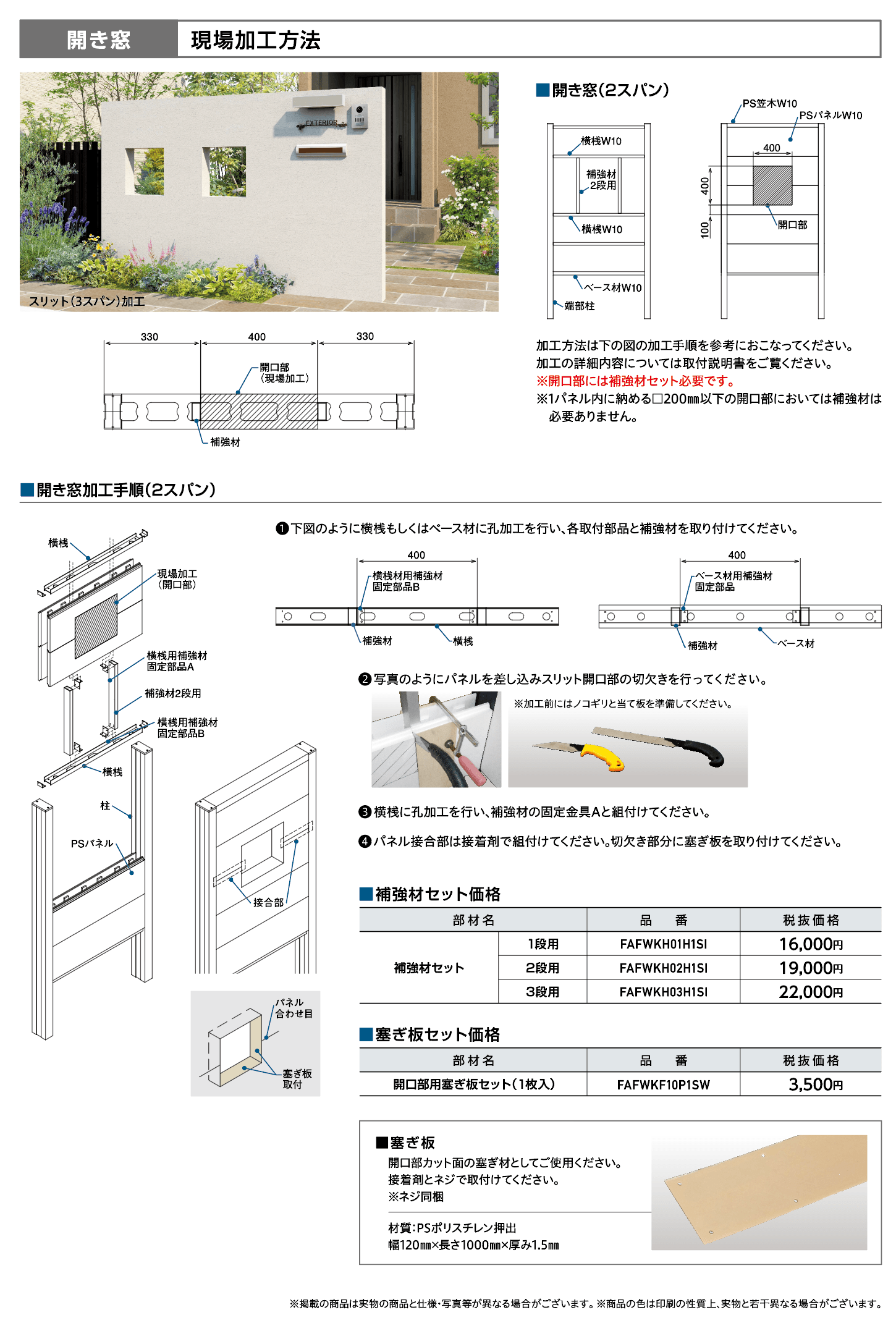 ハナテックガーデンズ 開口部の現場加工2