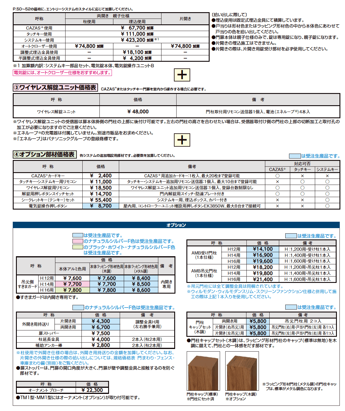 開き門扉AA エントリーシステム TM1型（木調）【2023年版】_価格_3