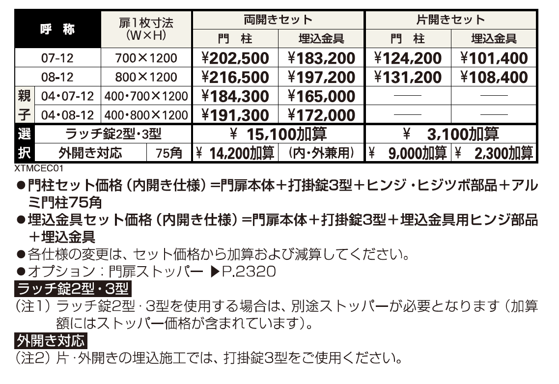 シャローネ 門扉EC01型【2023年版】_価格_1