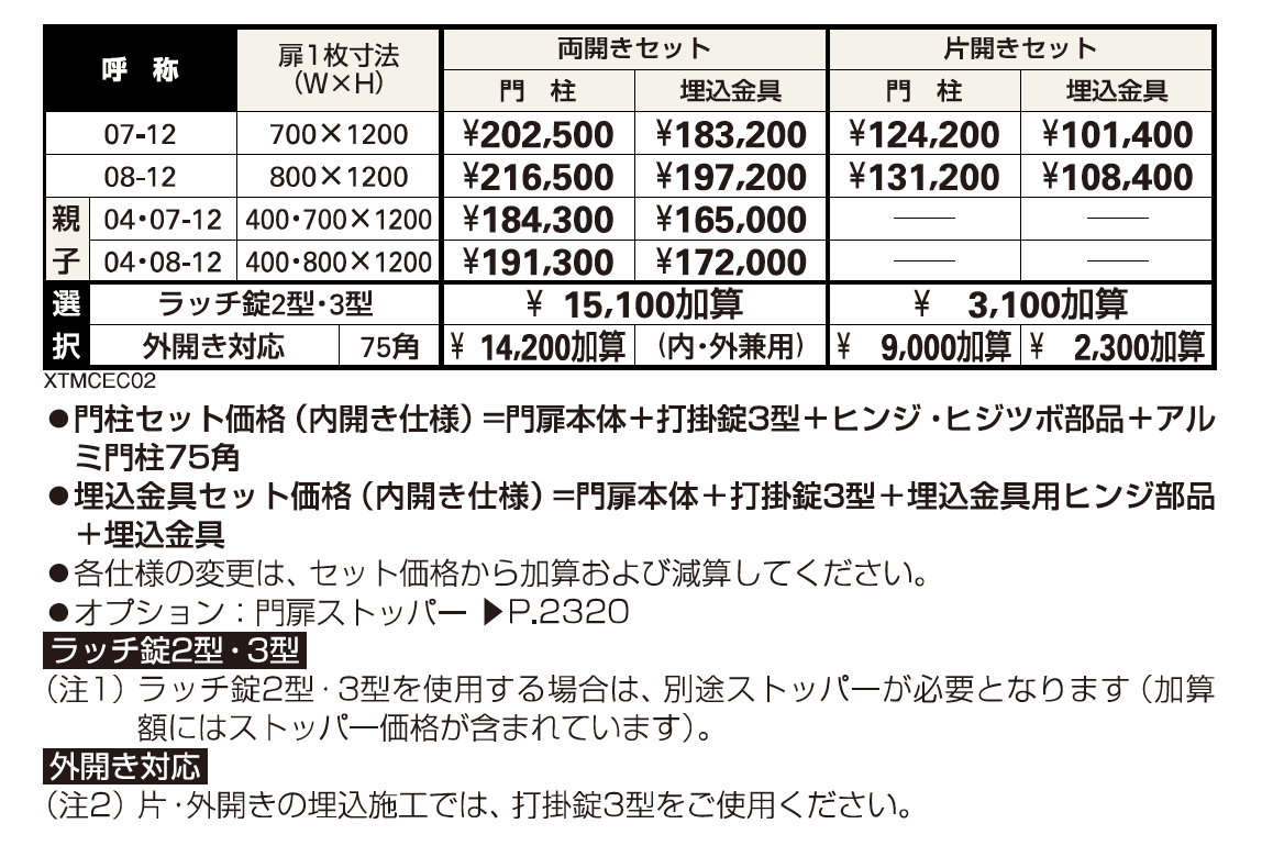 シャローネ 門扉EC02型【2023年版】_価格_1