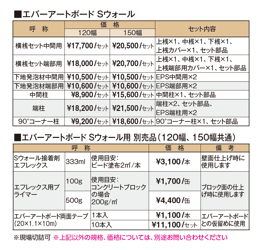 エバーアートボード®Sウォール_価格_1