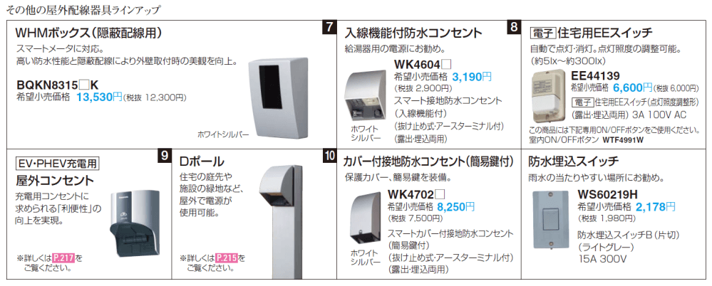 エクステリア配線器具_価格_2