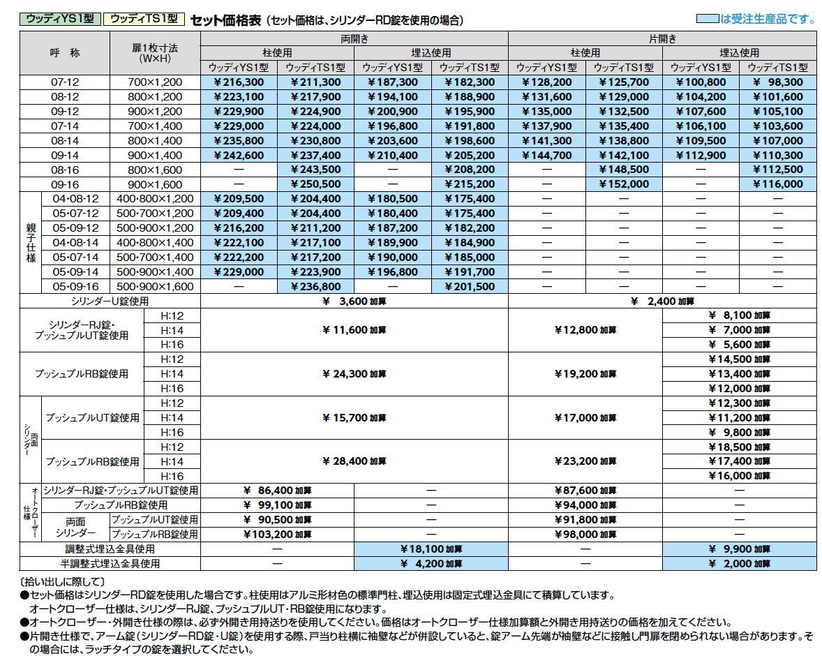 開き門扉AB ウッディYS1型【2023年版】_価格_1