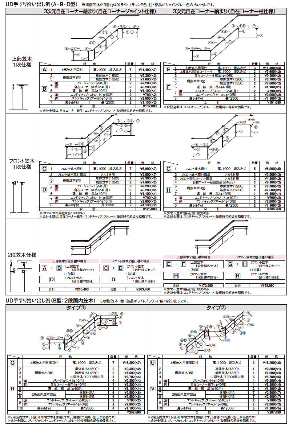 UD手すり 柱納まり【2023年版】_価格_2