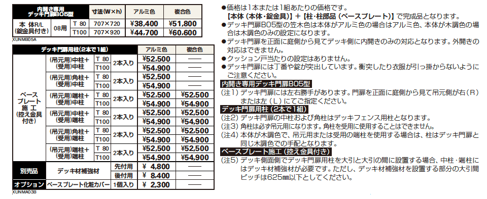 ルシアス デッキ門扉B05型【2023年版】_価格_1