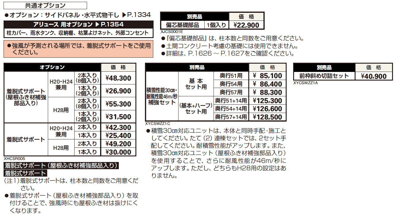 アリュース 600タイプ 基本セット／（基本＋ハーフ）セット／たて（2）連棟セット【2023年版】_価格_2