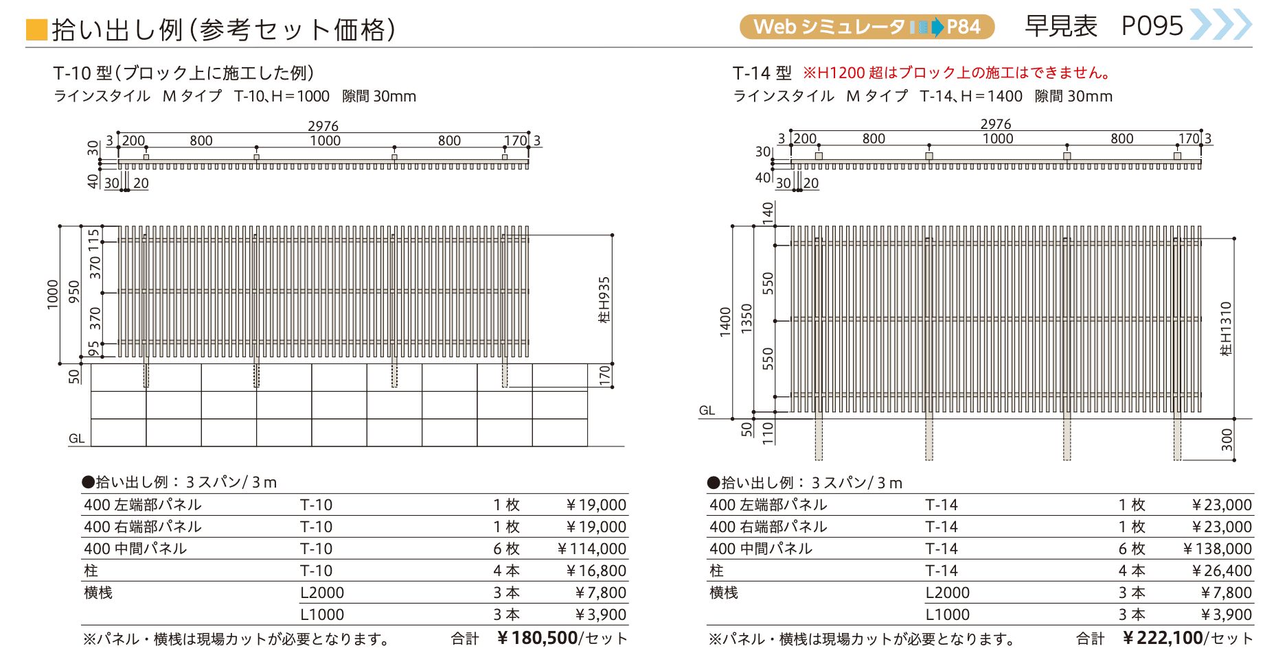 ラインスタイル Mタイプ (隙間30mm)【2023年版】_価格_2