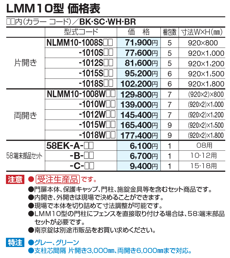 スチールメッシュ門扉 LMM10型【2023年版】_価格_1