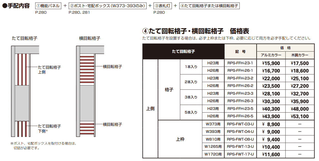 リレーリア 機能パネル 横型タイプ〈W373〉（フロントフレーム用）_価格_3