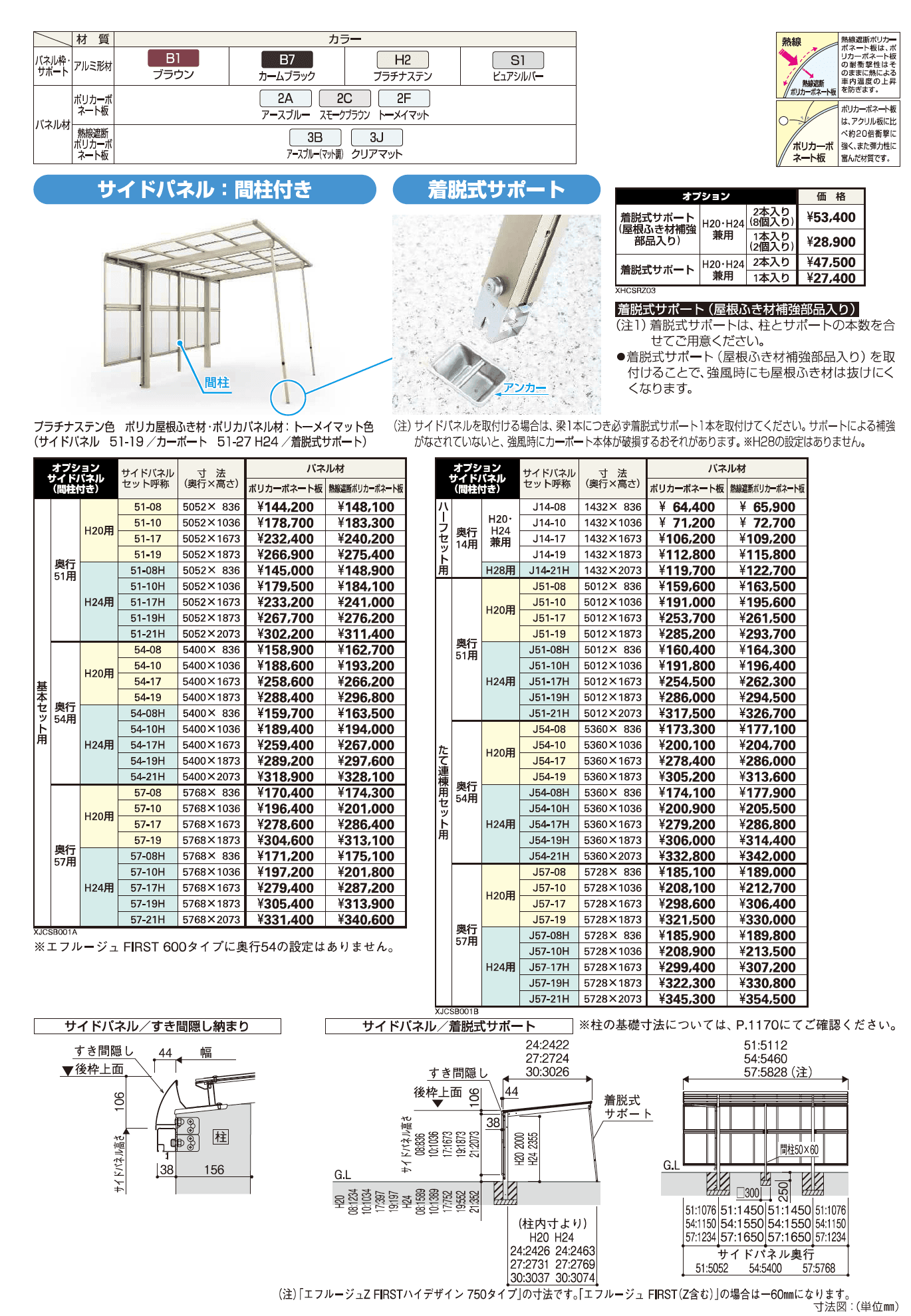 YKK AP エフルージュ サイドパネル-1（2023年版）2