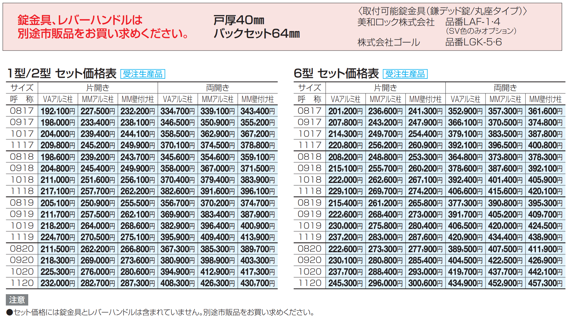 クレディ門扉2型 マンション仕様（H17~H20）【2023年版】_価格_1