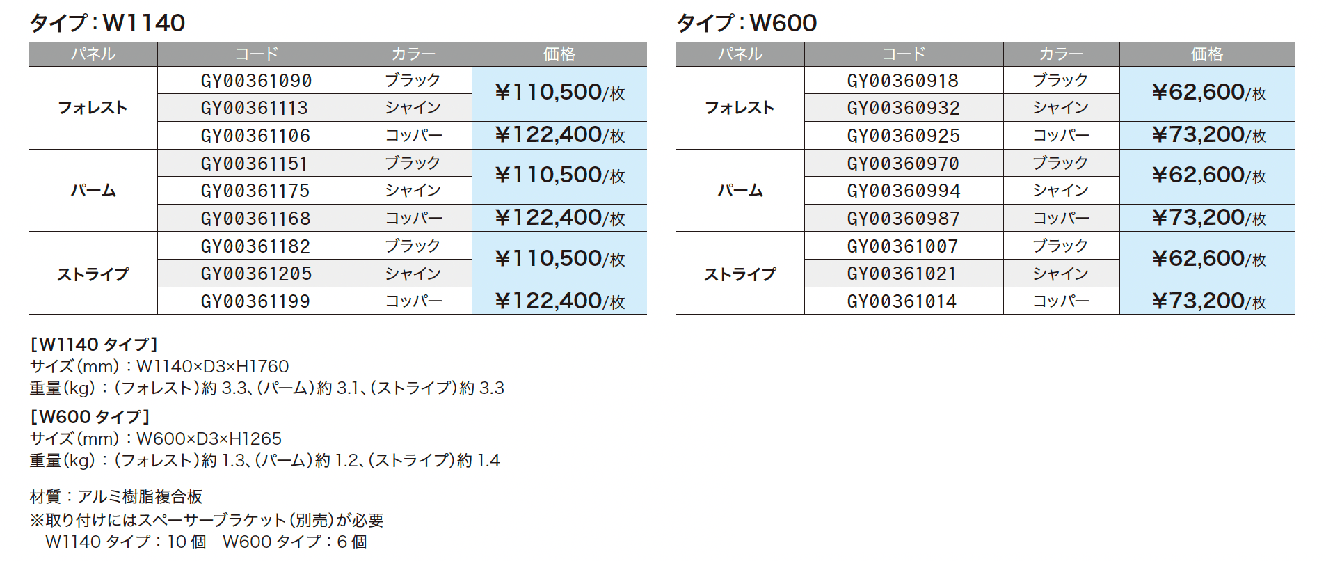 デザインパネルⅡ_価格_1