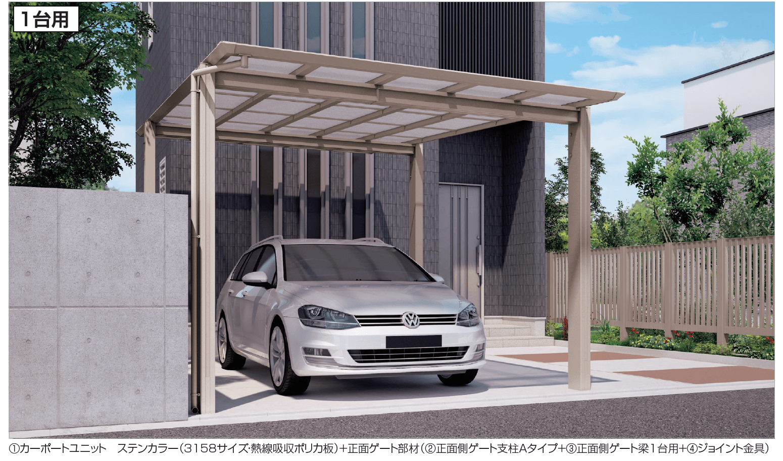 楽天市場】カーポート 1台用 LIXIL リクシル カーポート ネスカR