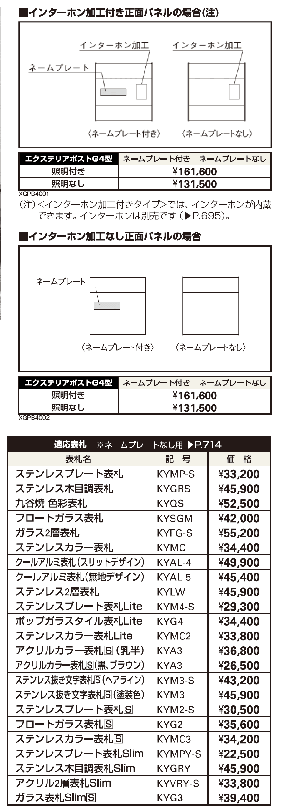 エクステリアポストG4型【2023年版】_価格_1