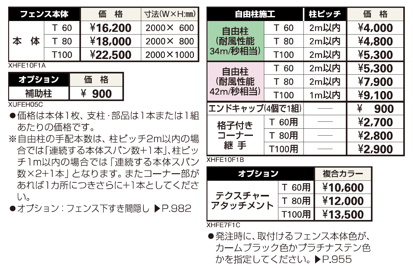 シンプレオ フェンス10F型 たて（粗）格子【2023年版】_価格_1