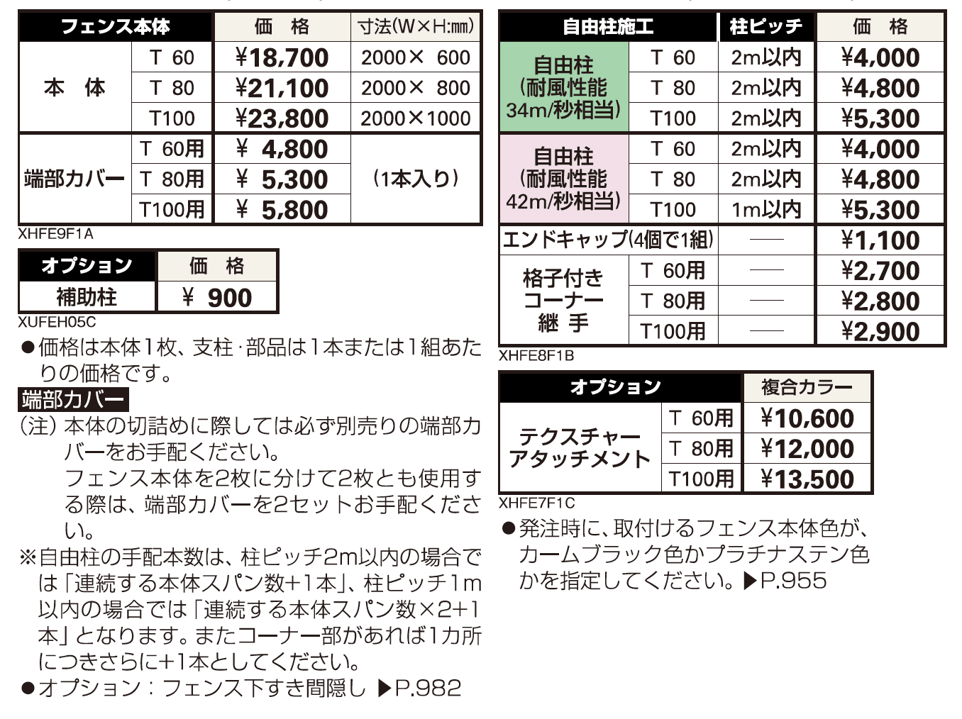 シンプレオ フェンス9F型 横（粗）格子【2023年版】_価格_1