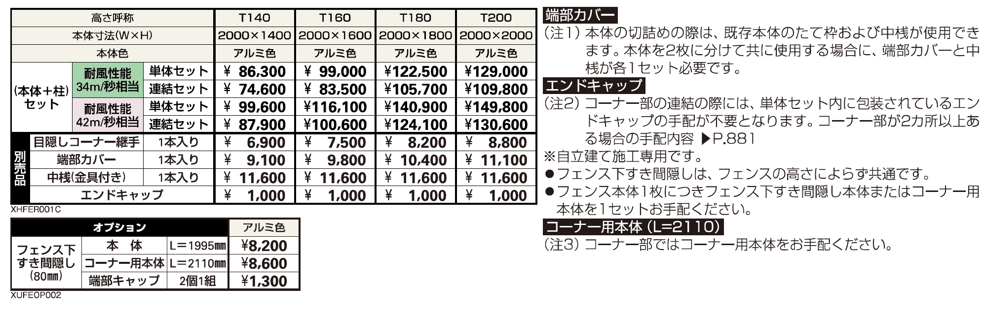 シンプレオ スクリーンフェンスR1型【2023年版】_価格_1