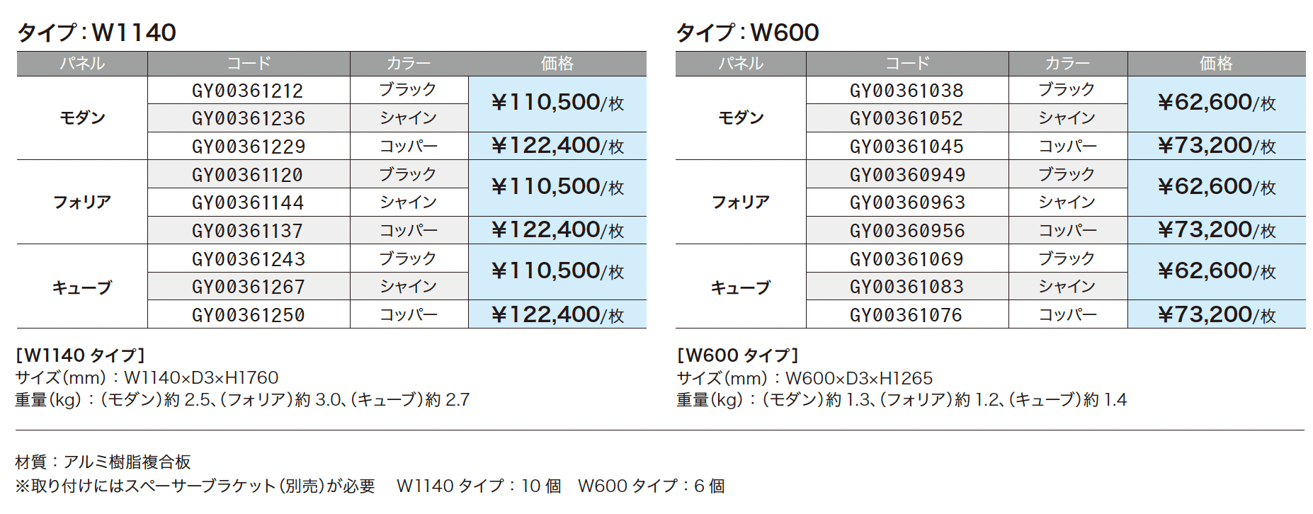 デザインパネルⅡ_価格_2