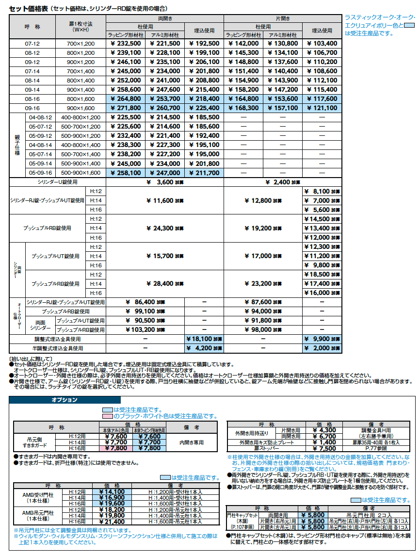 開き門扉AA TM1型(木調)【2023年版】_価格_1