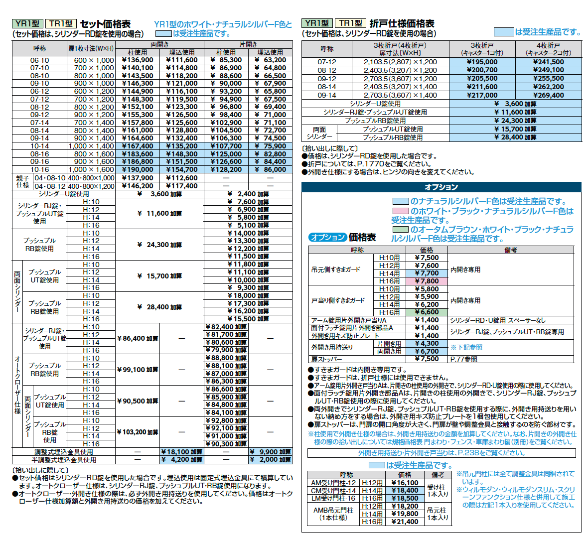 開き門扉AB YR1型【2023年版】_価格_1