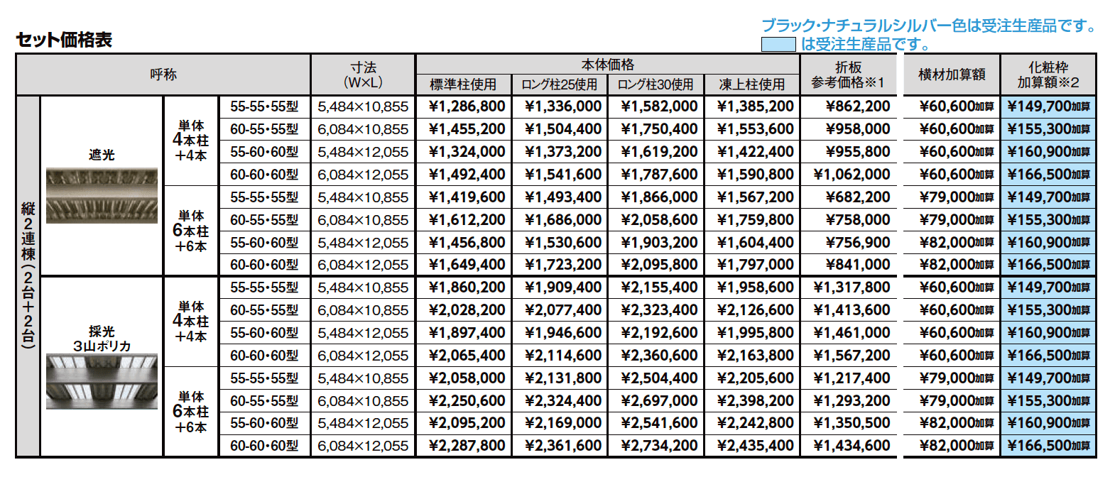 カーポートST 3000タイプ 4台用 縦2連棟【2023年版】_価格_1