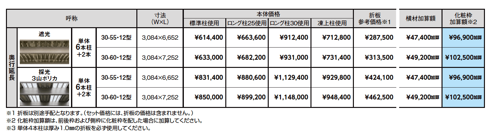 カーポートST 4500タイプ 1台用 奥行延長【2023年版】_価格_1