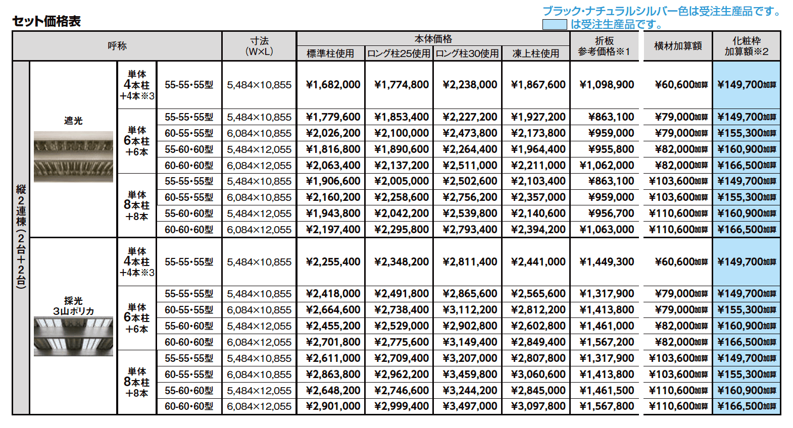 カーポートST 4500タイプ 4台用 縦2連棟【2023年版】_価格_1