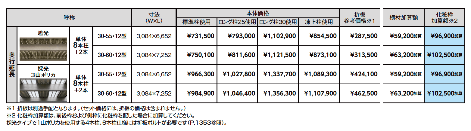 カーポートST 6000タイプ 1台用 奥行延長【2023年版】_価格_1