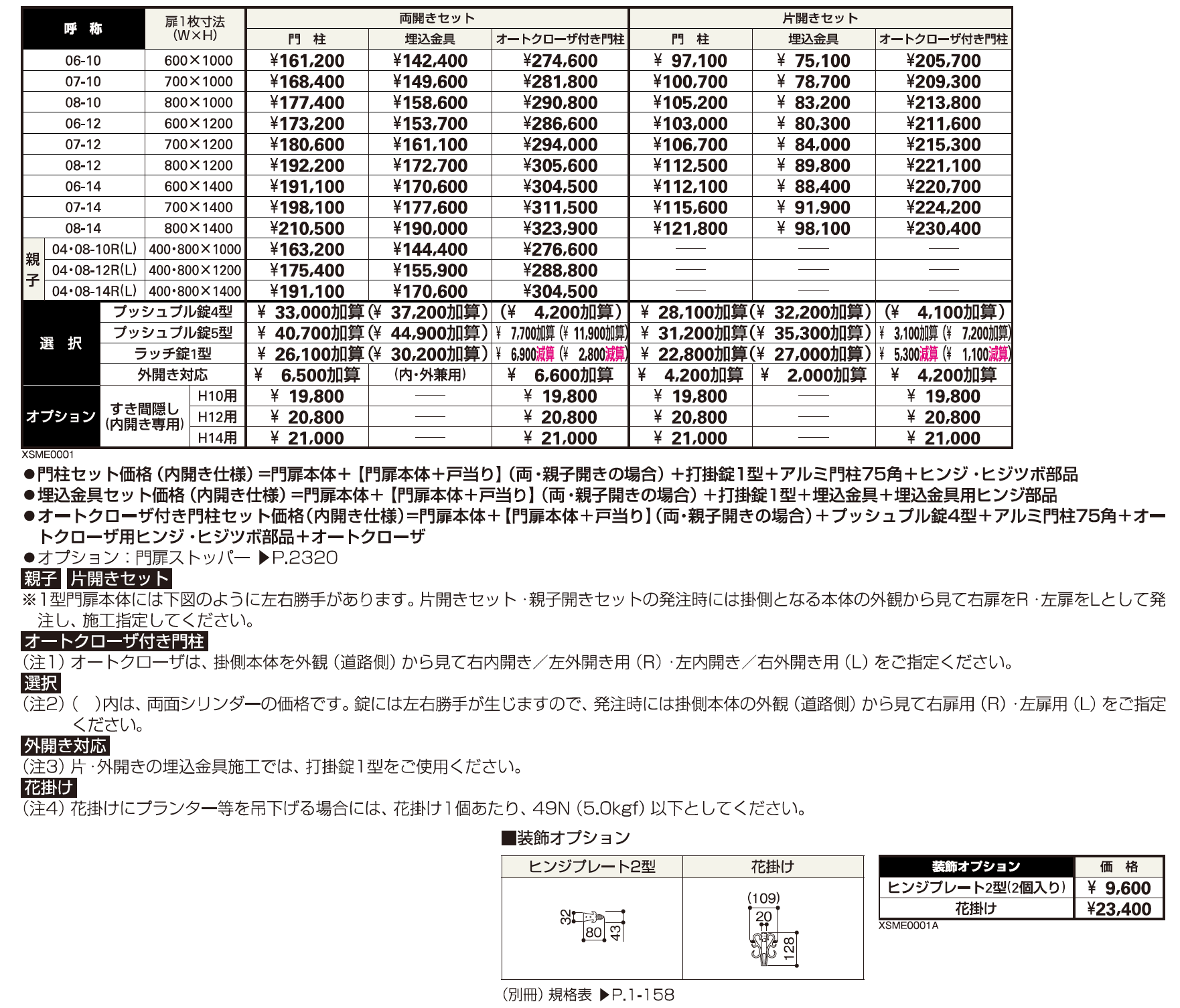 スタンダード門扉1型【2023年版】_価格_1