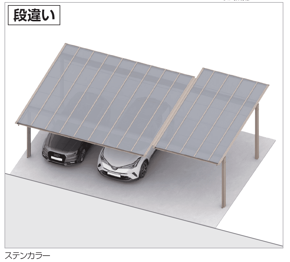 スマートポートR トリプルワイド 間口連結(段違い)1