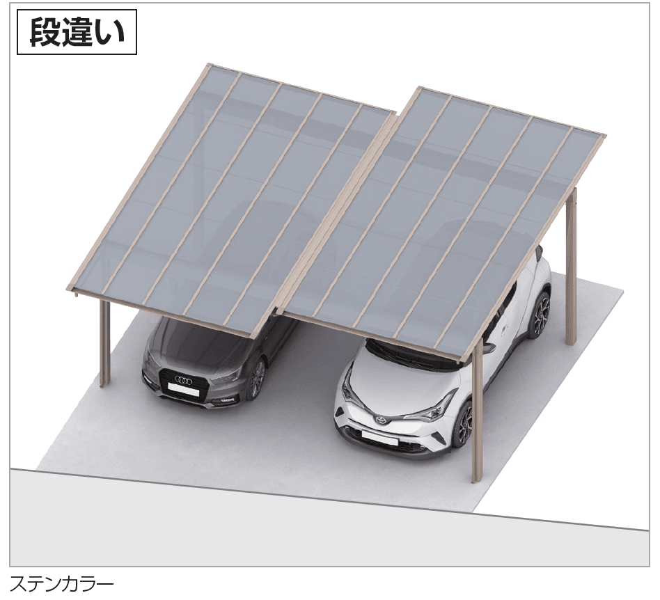 四国化成 スマートポートR ワイドタイプ 間口連結(段違い)