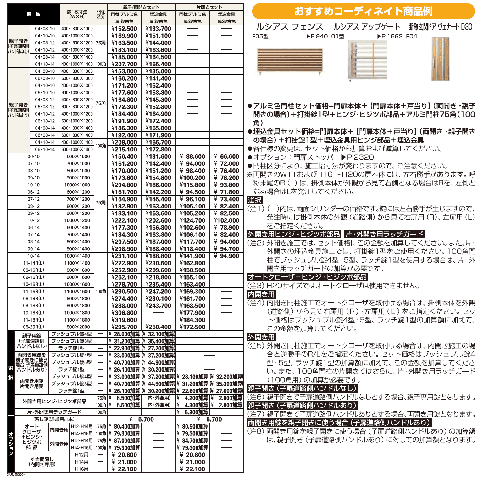 ルシアス 門扉S04型【2023年版】_価格_1